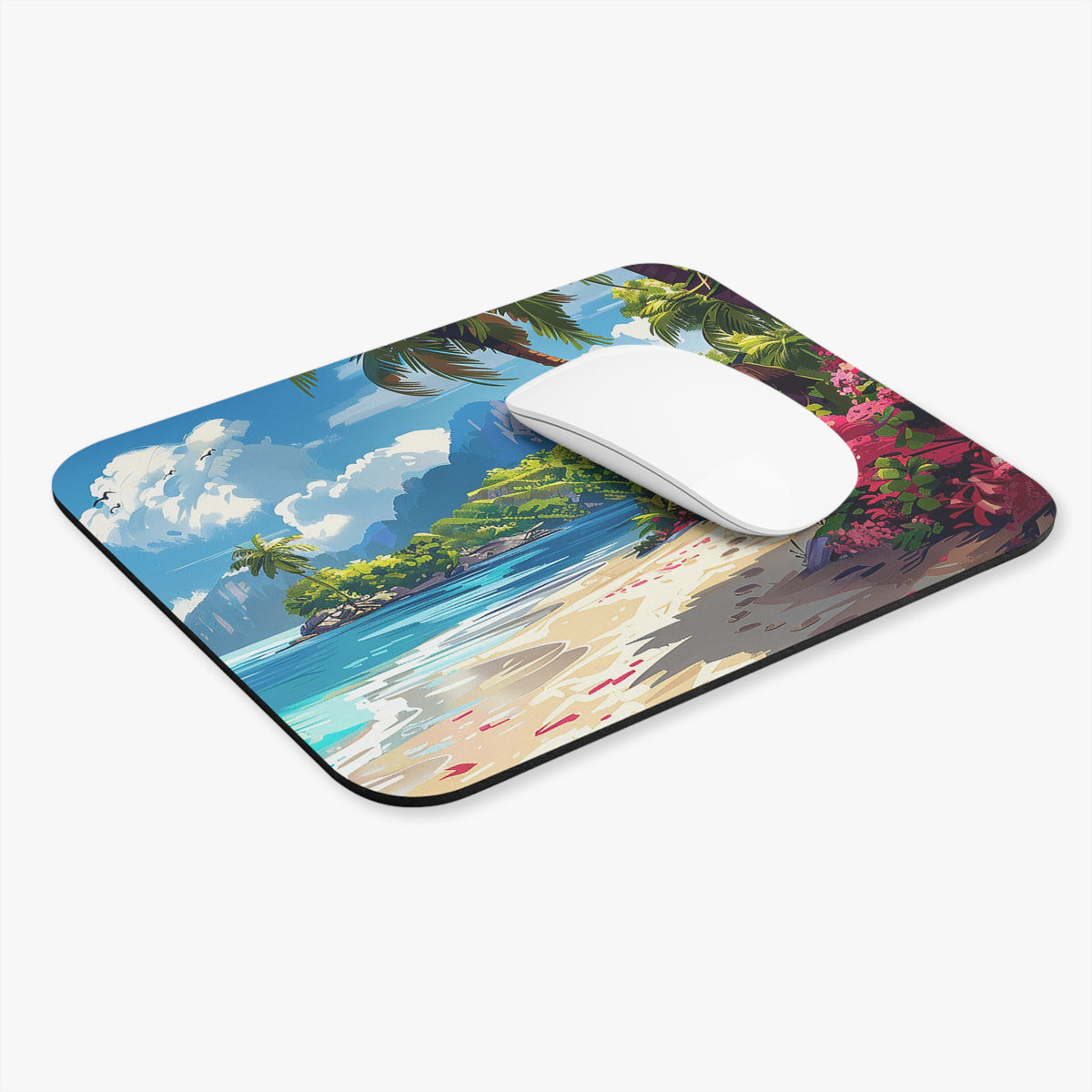 Bougainvillea Island Paradise Mouse Pad - Bring the Beauty of the Tropics to Your Desk!