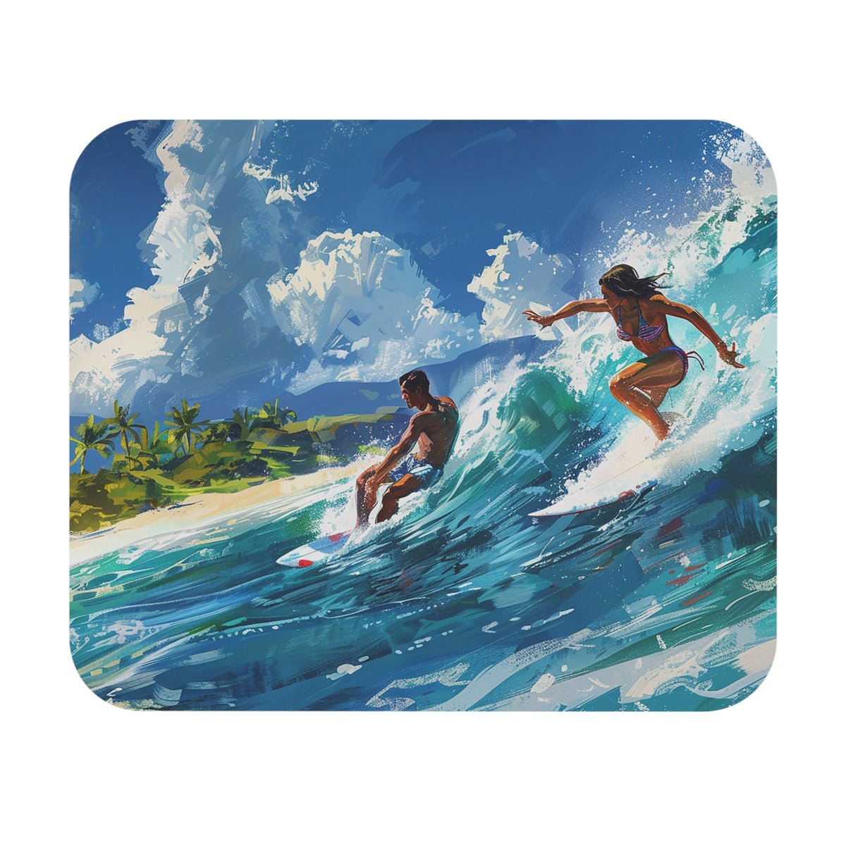 Wave Rider Mouse Pad - Ride the Waves of Creativity!