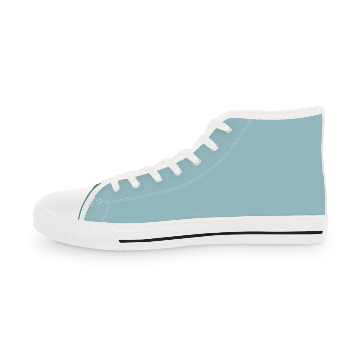 Glacial Ocean Men's Two-Tone High Top Sneakers - Step Into Arctic Cool – Where Pristine Ice Meets Ocean Depth!