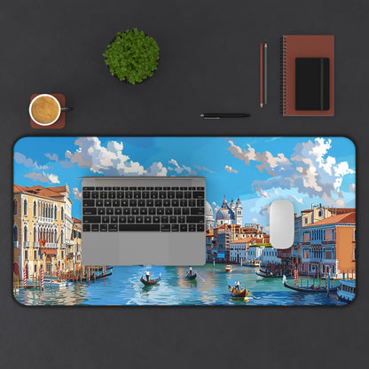 Venetian Grand Canal Desk Mat (Desk Pad) - Glide Through Your Workday with Venetian Elegance! Available in 3 sizes.