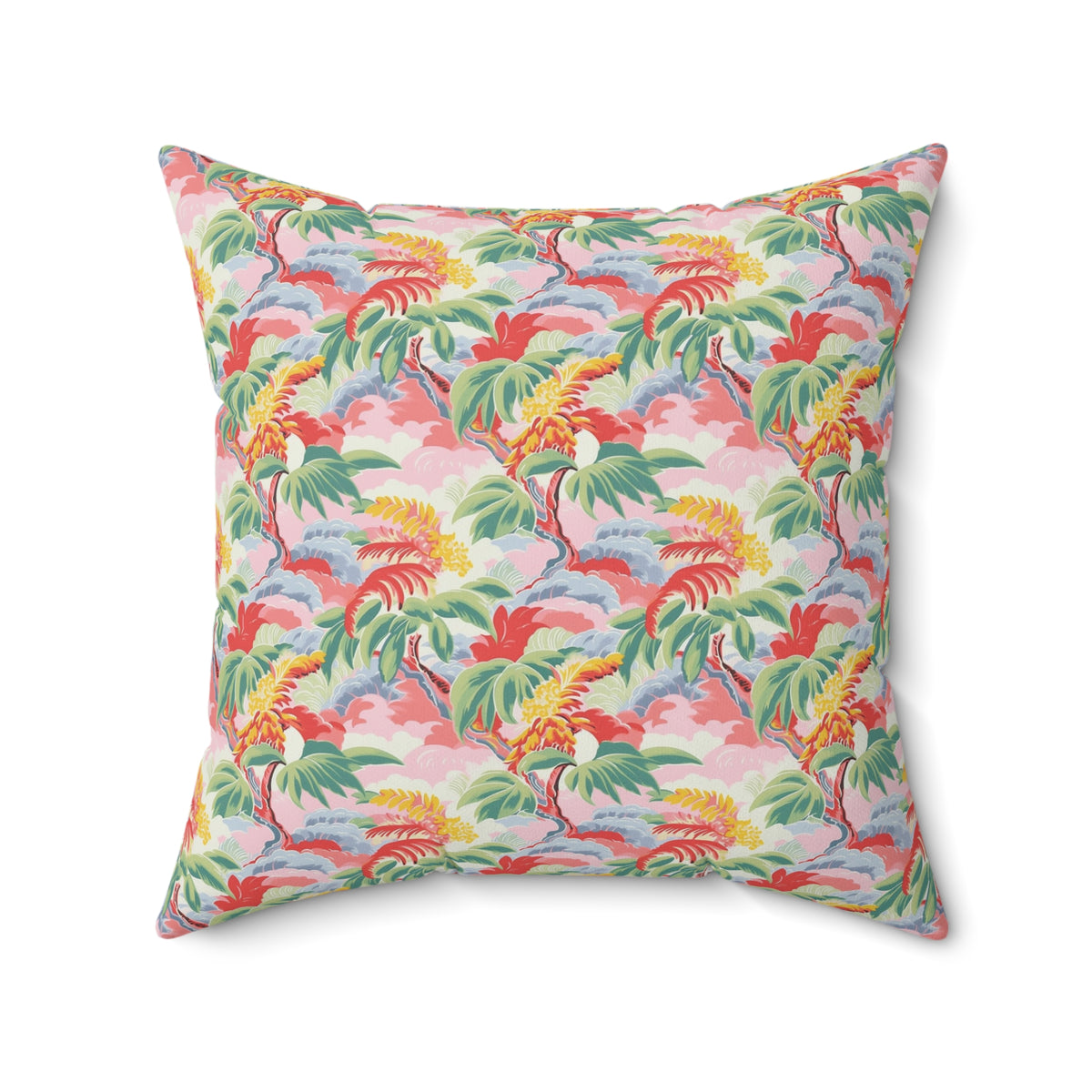 Tropical Breeze Square Throw Pillow - Spun Polyester - Double-Sided Print - Concealed Zipper - Available in 4 sizes.