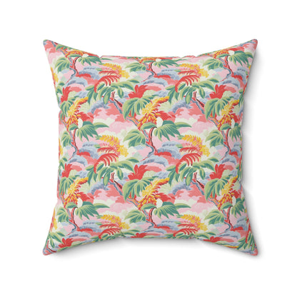 Tropical Breeze Square Throw Pillow - Spun Polyester - Double-Sided Print - Concealed Zipper - Available in 4 sizes.
