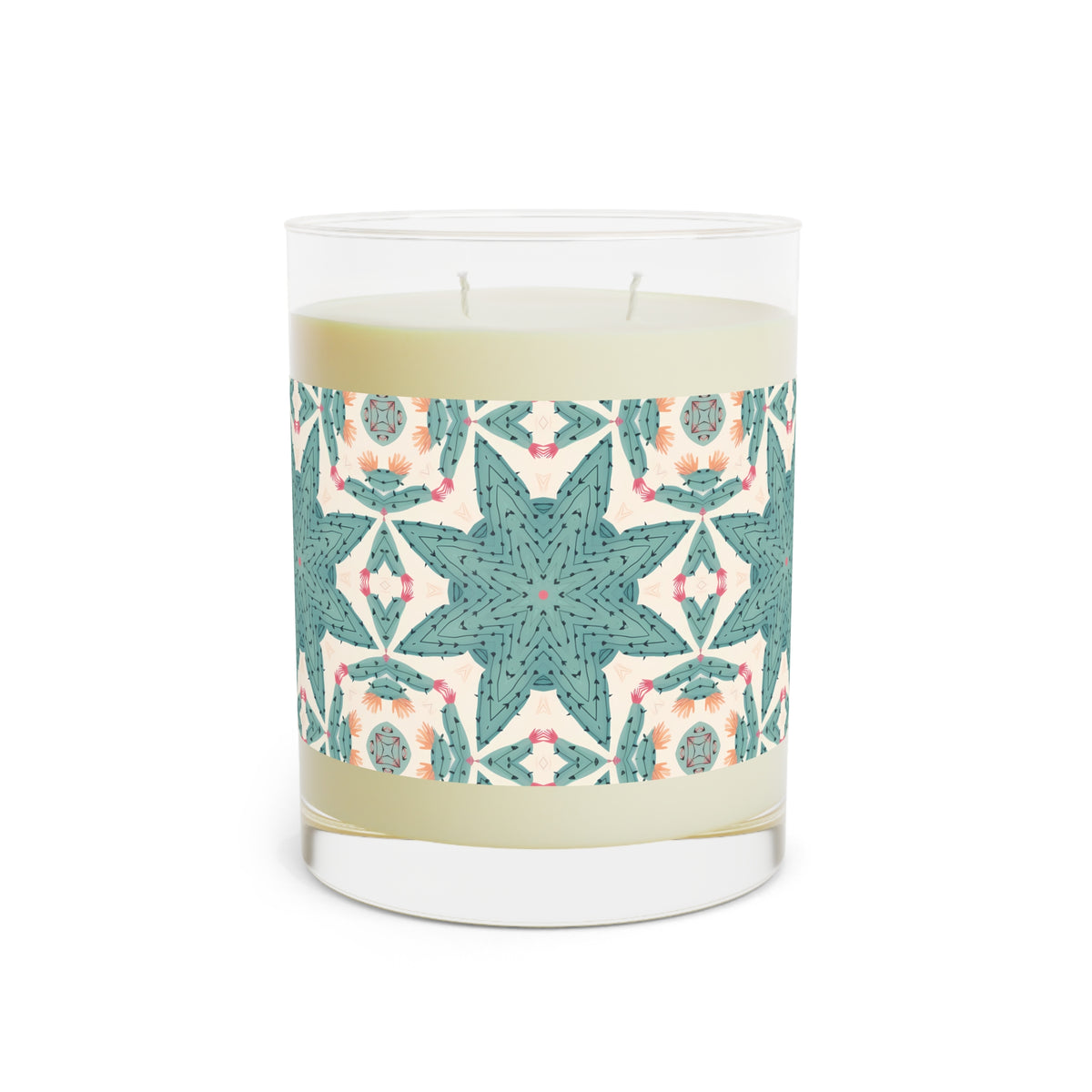 Desert Cactus Star 100% Soy Wax Scented Candle - 11 oz. Full-Glass, Phthalate-Free & Lead-Free - Three Fragrance Options