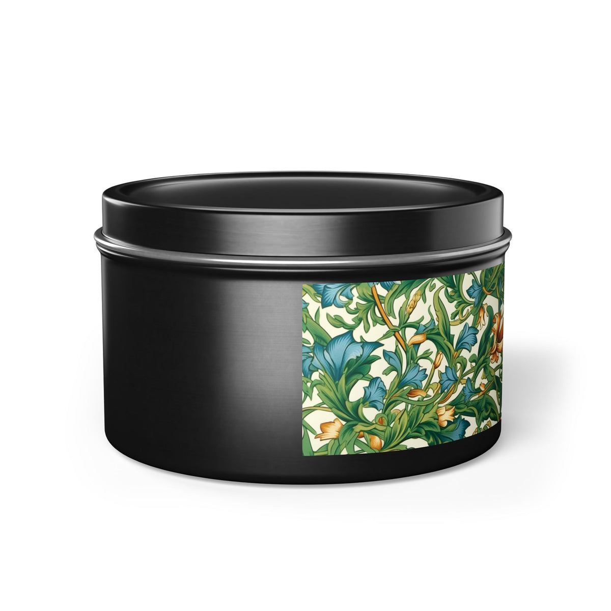 Medieval Meets Modern Vines Tin Candle. Light Up Your Space with Timeless Elegance! Available in 2 sizes, 3 finishes, and 5 scents.