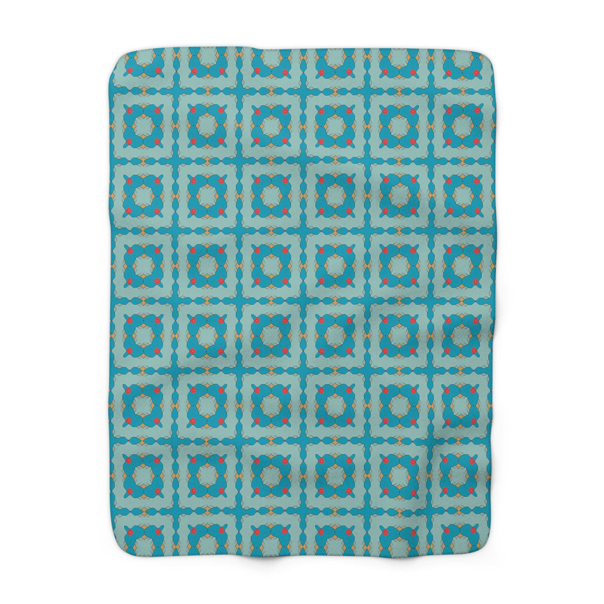 Southwestern Quilt Charm Sherpa Fleece Blanket - Wrap Yourself in Desert Dreams! Available in 2 sizes.