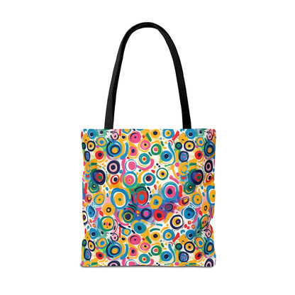 Pop Art Swirls Tote Bag - Swirl Your Way Through Life in Bold Style! Available in 3 sizes.