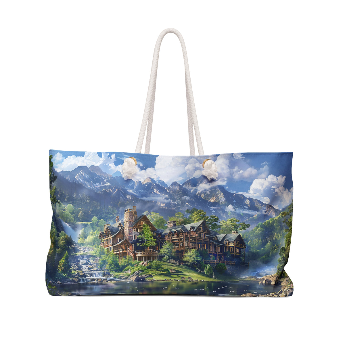 Grand Mountain Lodge Weekender Bag - Escape to Mountain Luxury with Every Adventure!