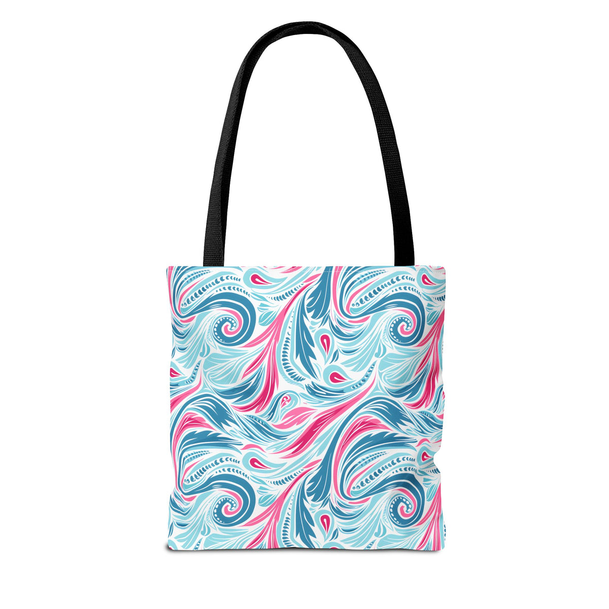 Teal Tide Twirl Tote Bag - Go Through Life with Coastal Charm! Available in 3 sizes.