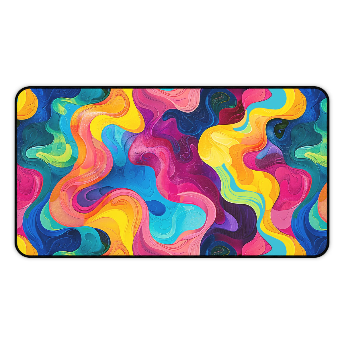 Wavelength Wonder Desk Mat (Desk Pad) - Let Waves of Color Energize Your Workspace! Available in 3 sizes.