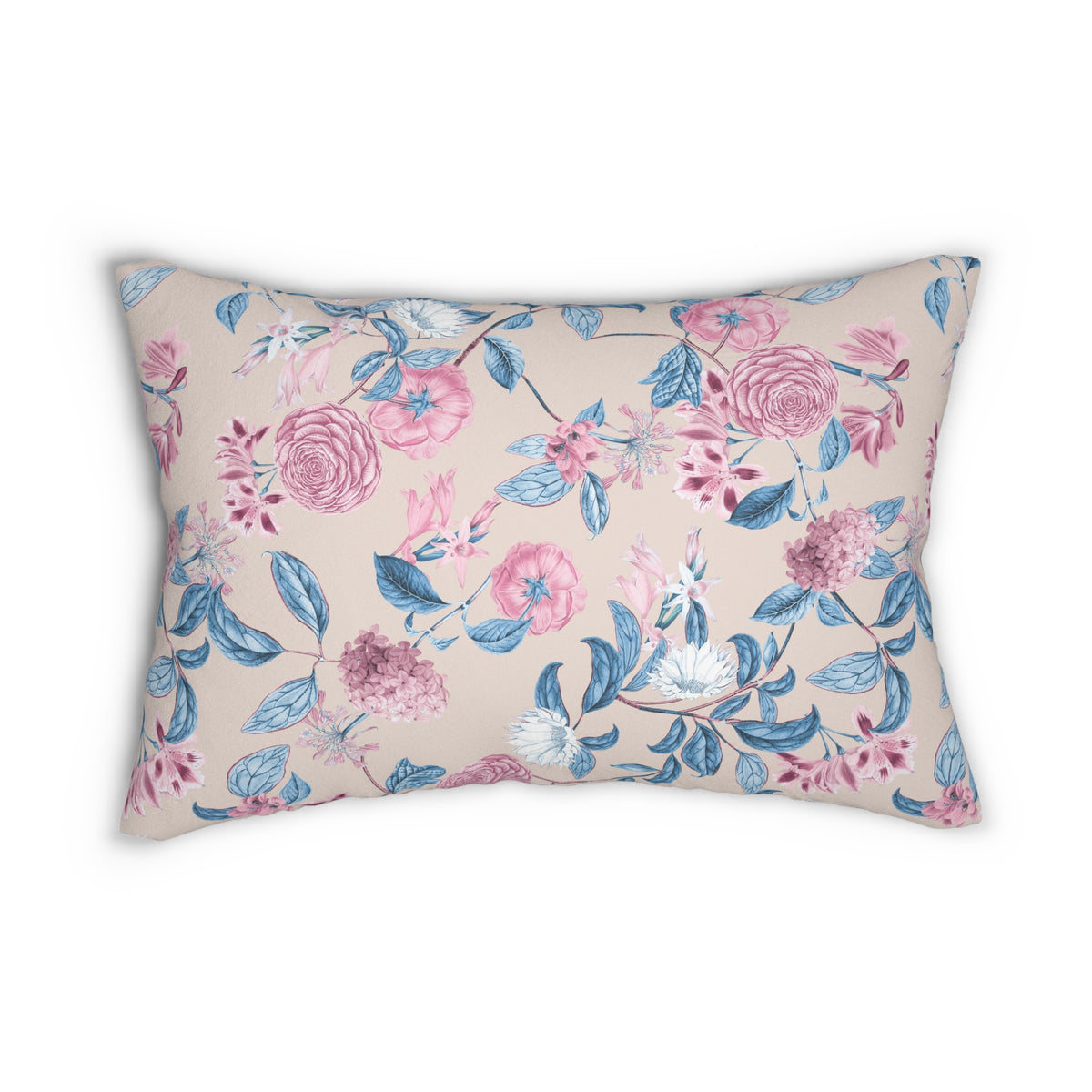 Blush Bloom Serenity Lumbar Pillow - Spun Polyester - 20" x 14" - The Square Throw Pillow's Matching Mate.
