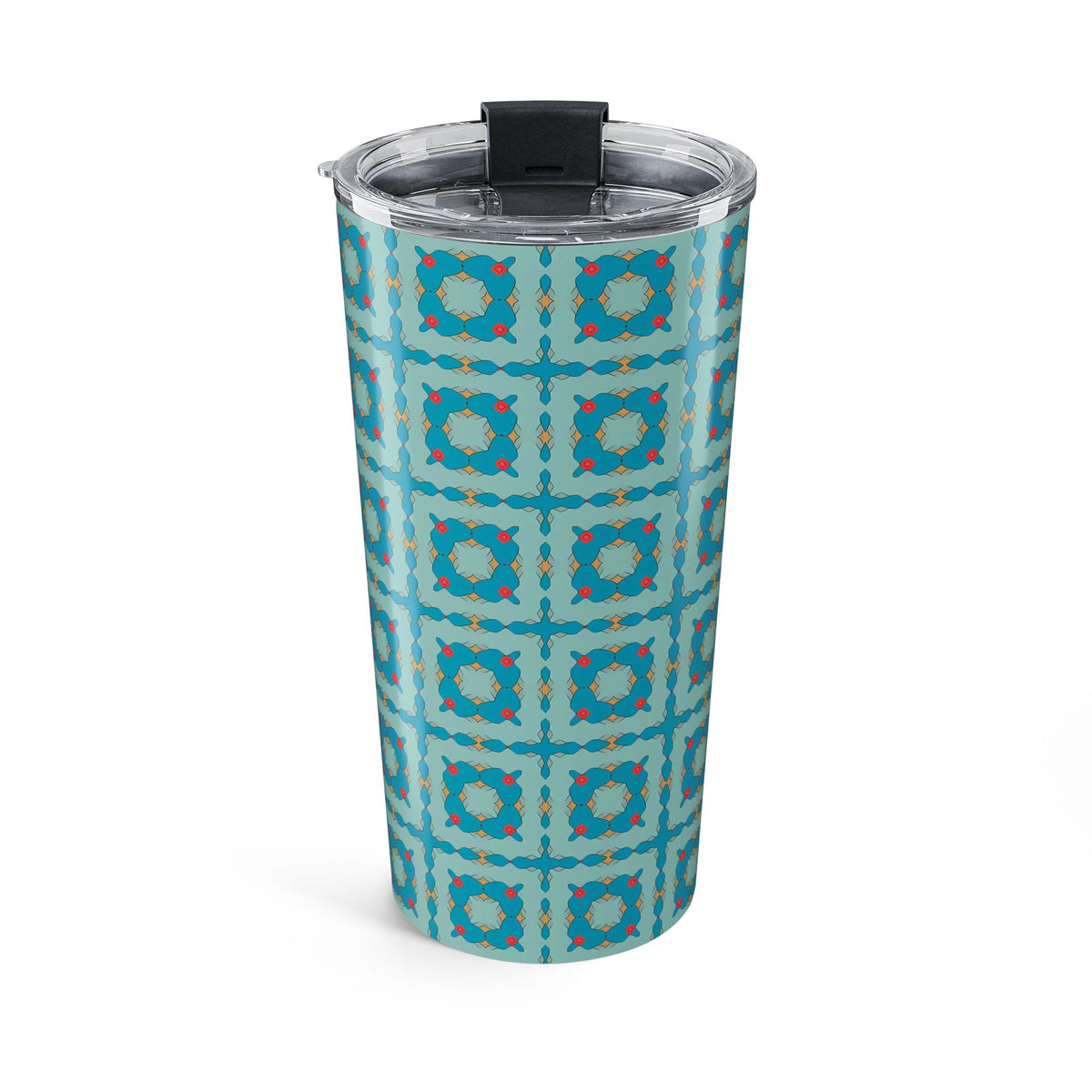 Southwestern Quilt Charm Insulated Tumbler - 20 oz. Stainless Steel, Glossy Finish