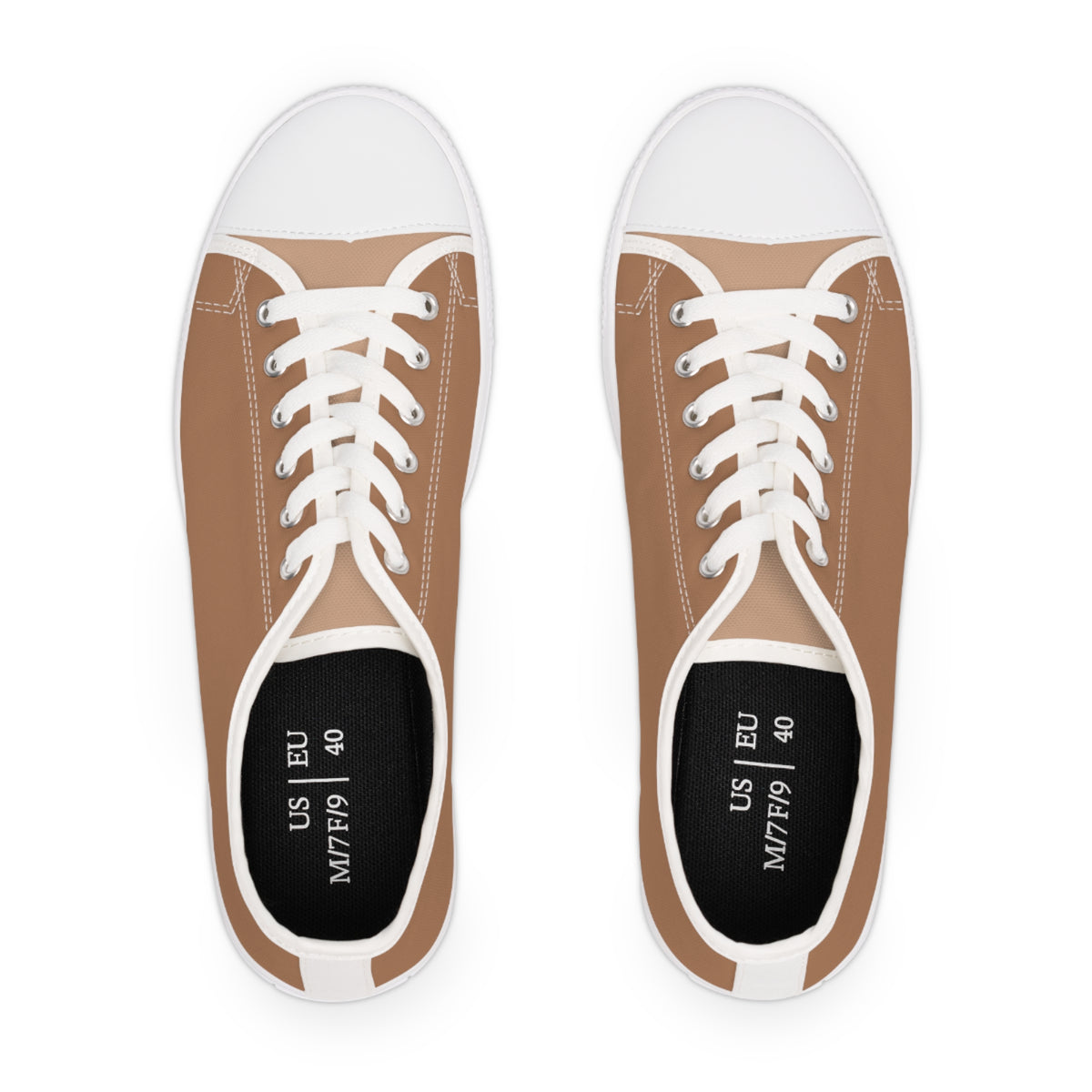 Cocoa Classic Ladies' Two-Tone Low Top Sneakers - Step Into Style – Where Classic Browns Meet Effortless Sophistication!
