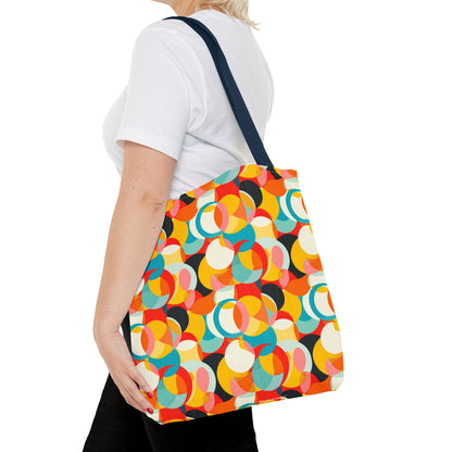 Mod Circle Medley Tote Bag - Circle Your World with Retro Flair! Available in 3 sizes.