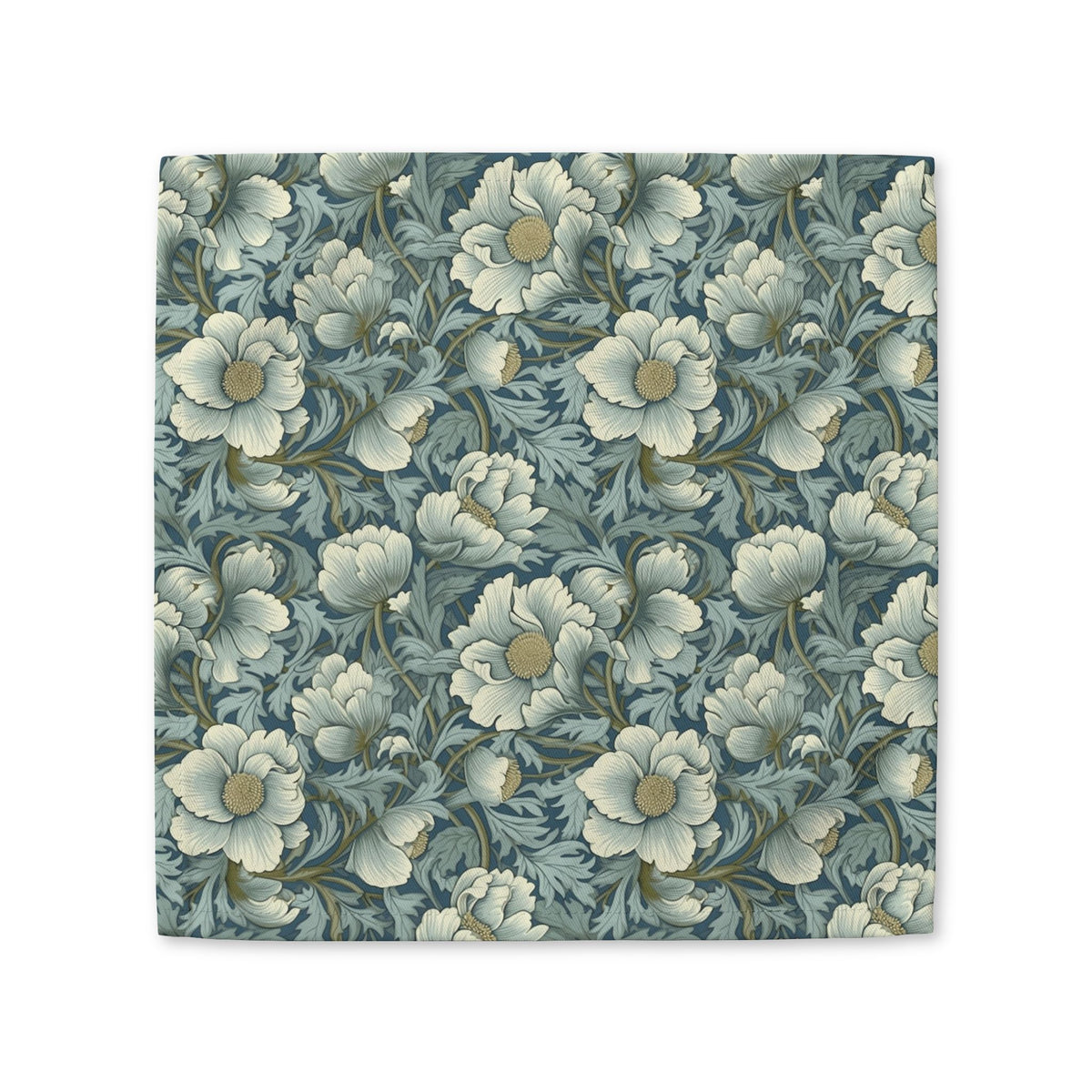 Timeless Teal English Garden cotton twill napkin