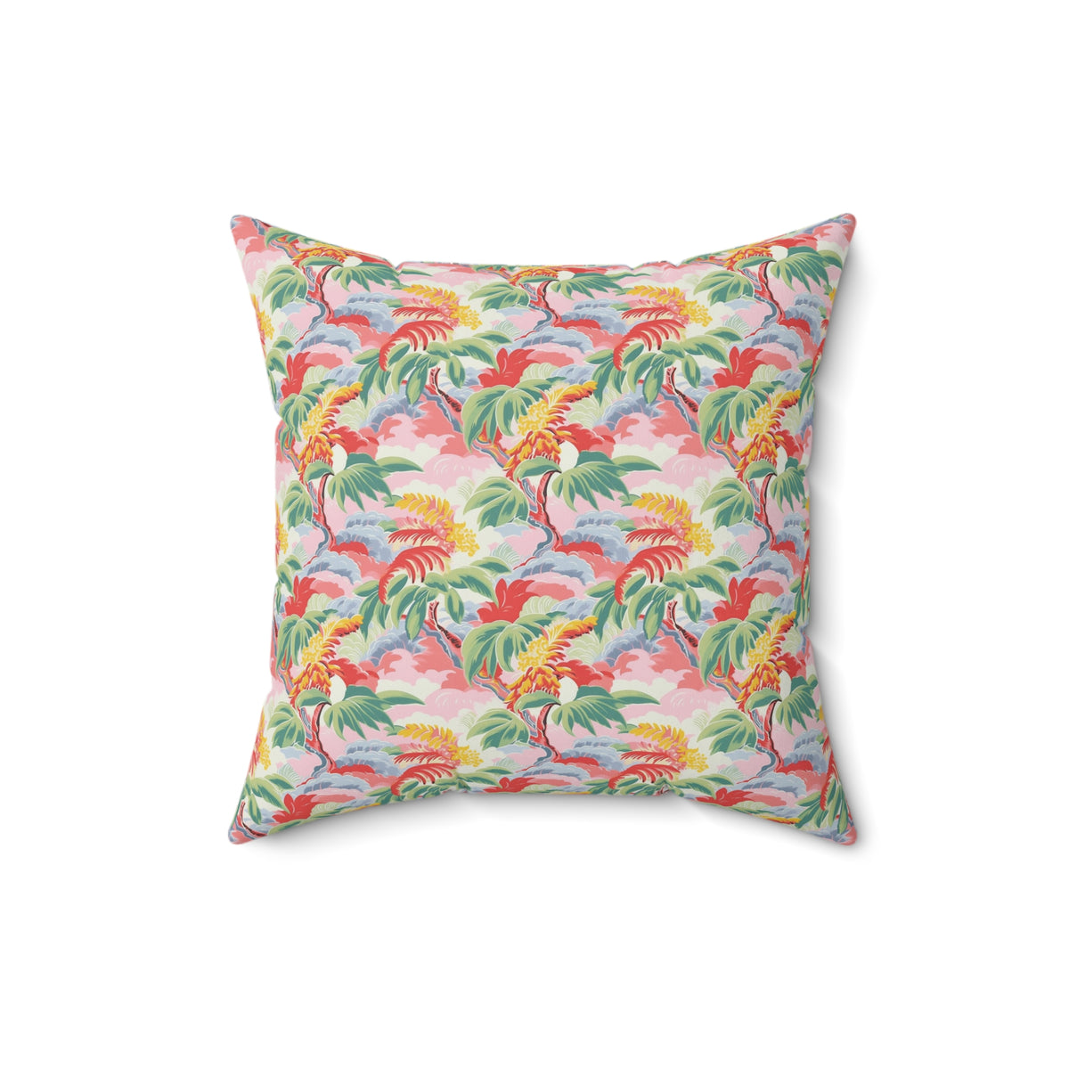 Tropical Breeze Square Throw Pillow - Spun Polyester - Double-Sided Print - Concealed Zipper - Available in 4 sizes.