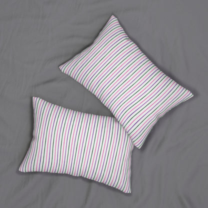 Sorbet Stripe Lumbar Pillow - Spun Polyester - Double-Sided Print - Concealed Zipper - 20" x 14"