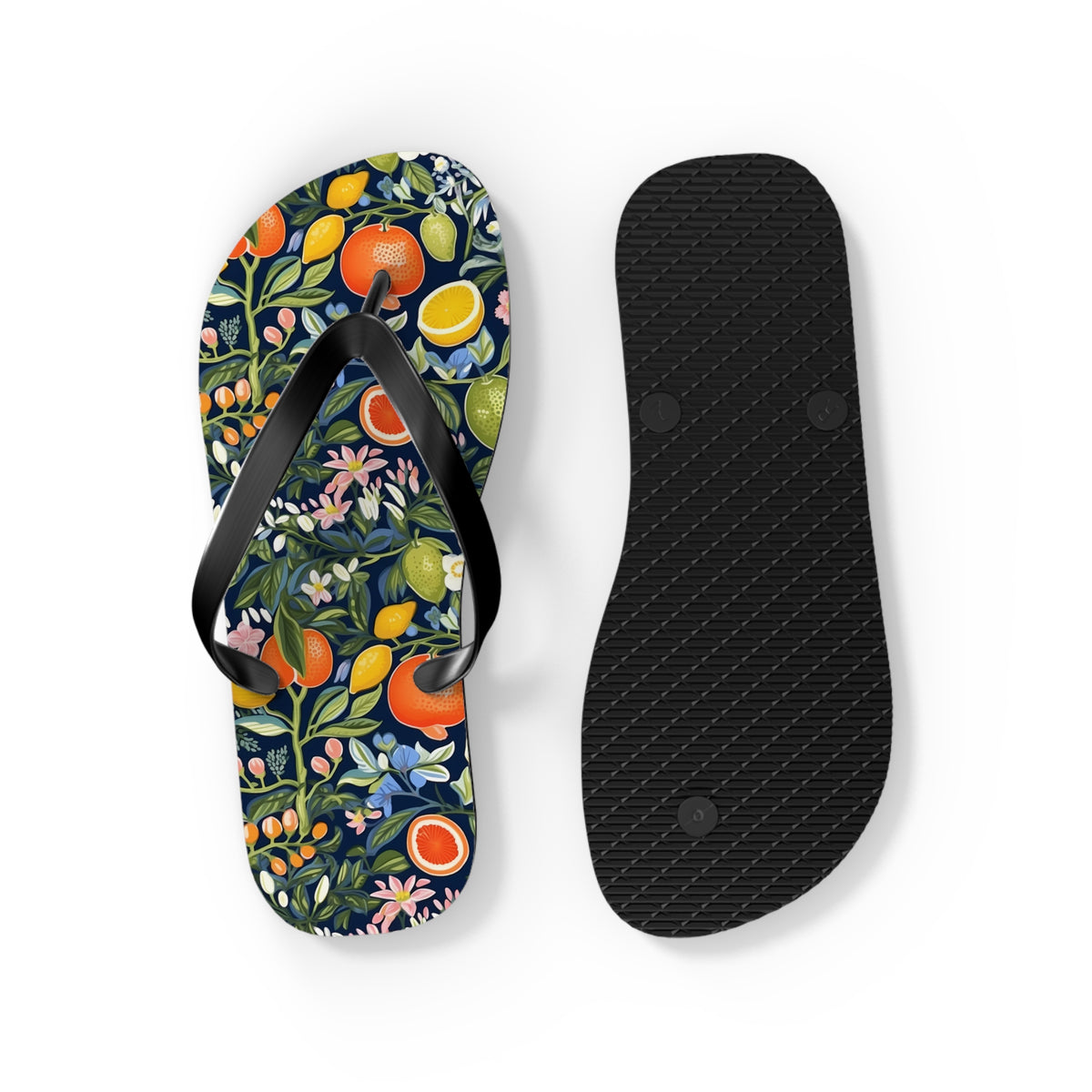 Magical Fruitiness Flip Flops. 5/8" Thick Comfortable Summer or Winter Gym/Sauna Footwear for Men and Women.
