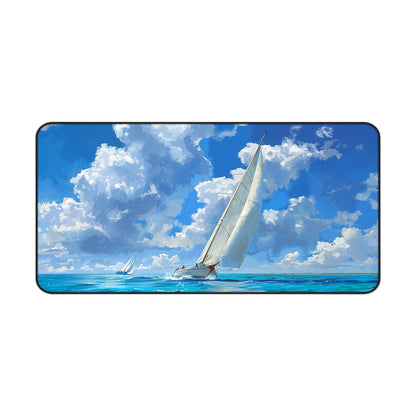 Ocean Breeze Sailing Desk Mat (Desk Pad) - Set Sail on Your Desk - Navigate Through Tasks with Ease! Available in 3 sizes.