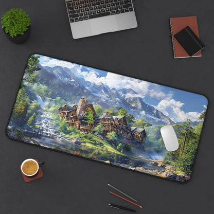 Grand Mountain Lodge Desk Mat (Desk Pad) - Luxury and Nature Unite at Your Desk! Available in 3 sizes.