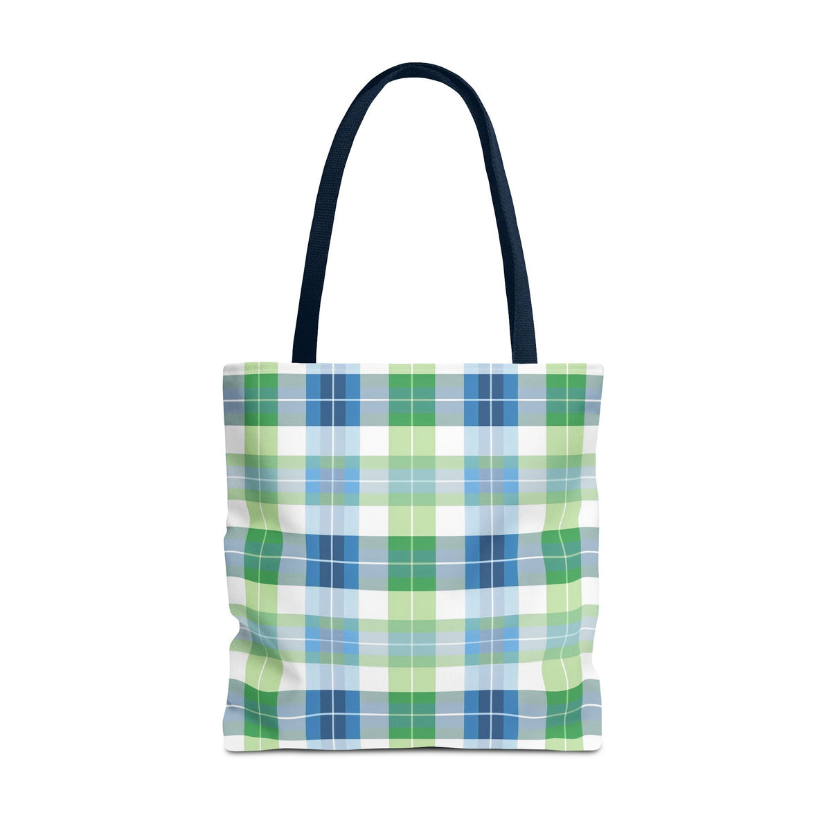 Spring Mist Plaid Tote Bag - Tote Your Essentials in Style - Fresh Plaid for Bright Days! Available in 3 sizes.