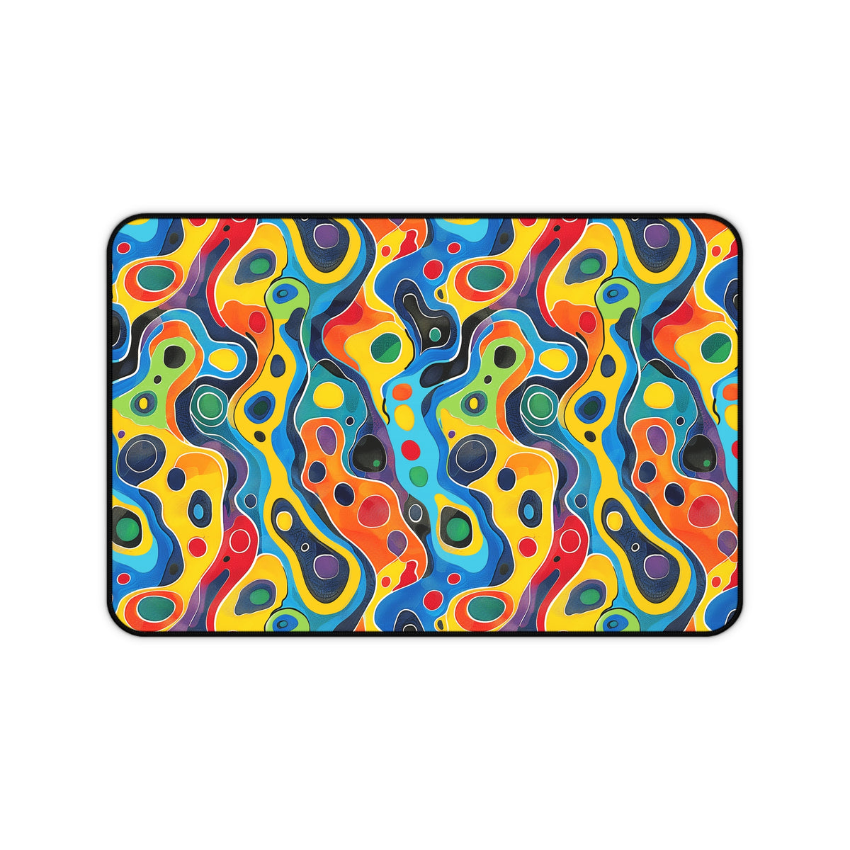 Groovy Splash Desk Mat (Desk Pad) - Bring the Funk of the '60s to Your Desk! Available in 3 sizes.