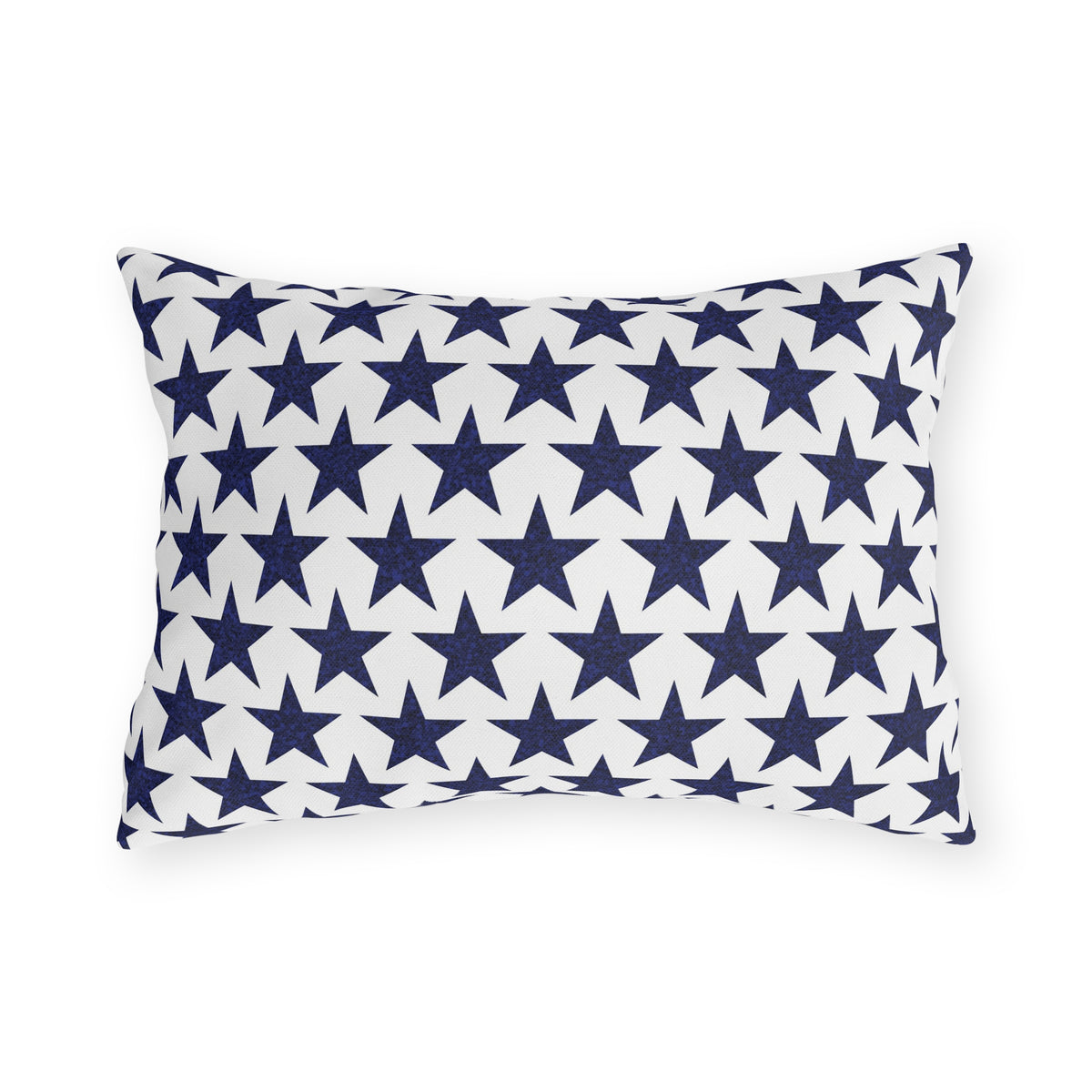 Starry Salute Outdoor Lumbar Pillow - Spun Polyester - 20" x 14" - Double-Sided Print - Concealed Zipper
