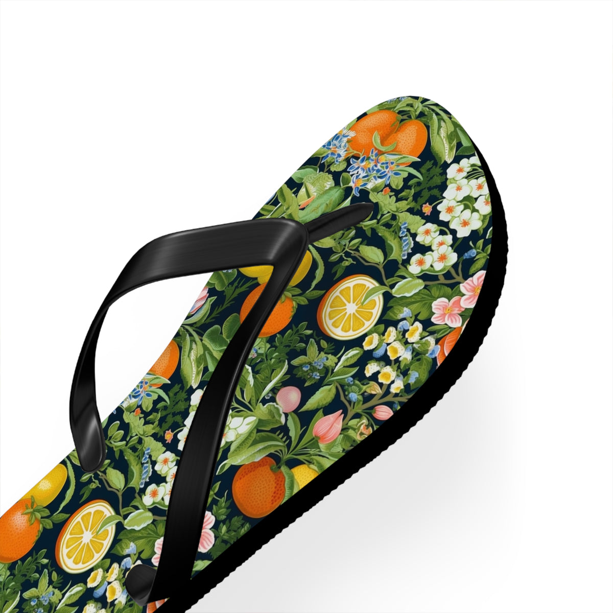 Noble Citrus Mosaic Flip Flops - 5/8" Thick Comfortable Summer or Winter Gym/Sauna Footwear for Men, Women.