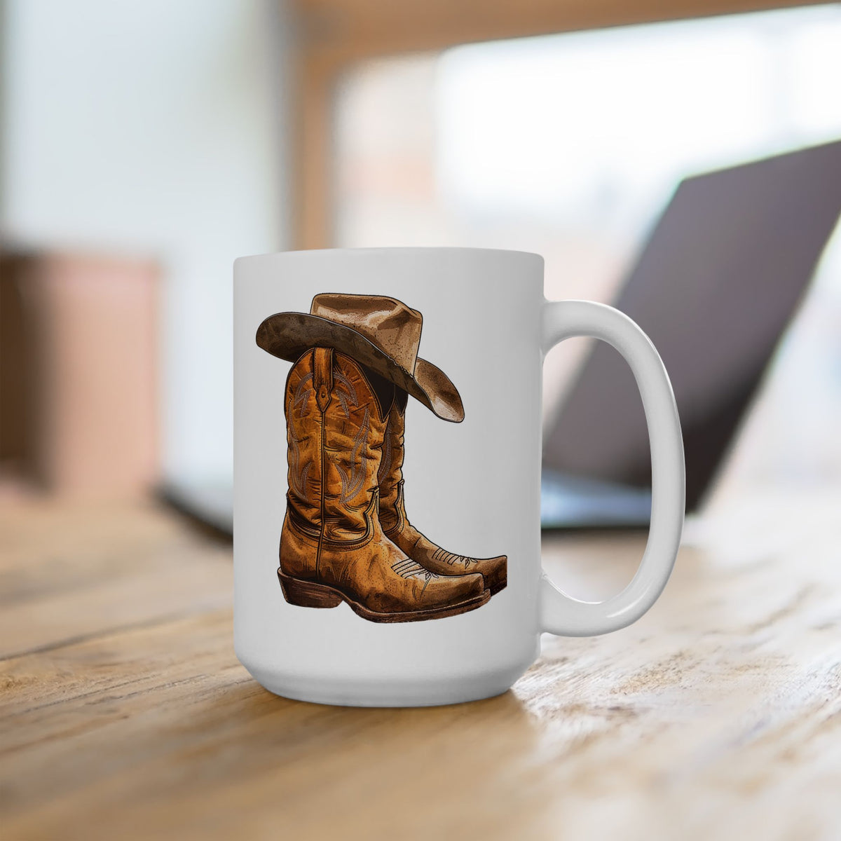 Legendary Lone Star Cowboy Ceramic Mug - 15 oz - Sip the Spirit of Texas with Every Swig! Yee Ya!