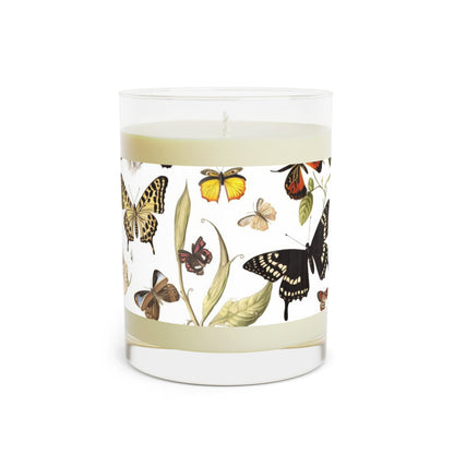Botanical Butterflies 100% Soy Wax Scented Candle - 11 oz. Full-Glass, Phthalate-Free & Lead-Free - Three Fragrance Options