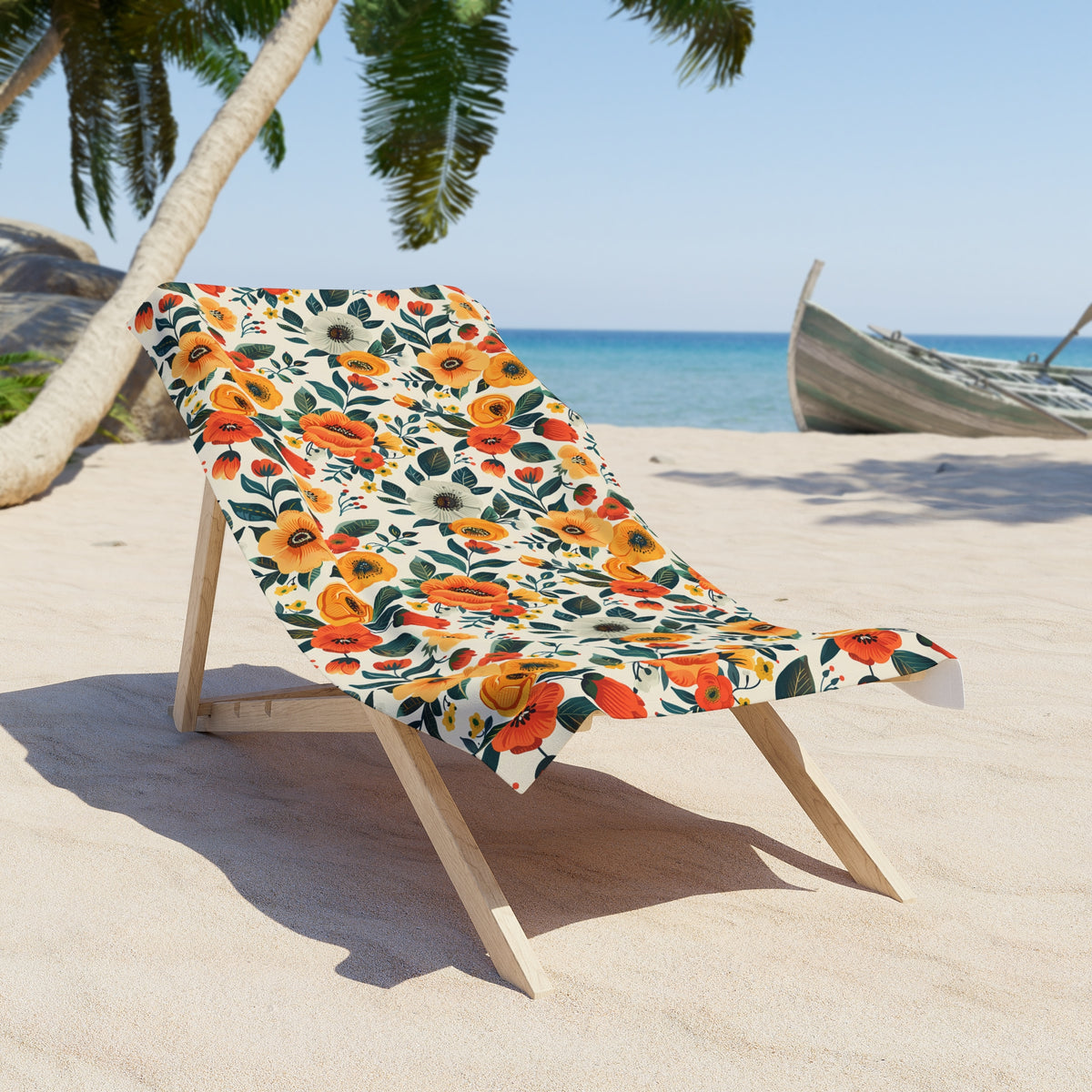 Golden Bloom Harmony Luxurious Beach Towel - Bask in Elegance with Golden Bloom Harmony! Available in 2 sizes.