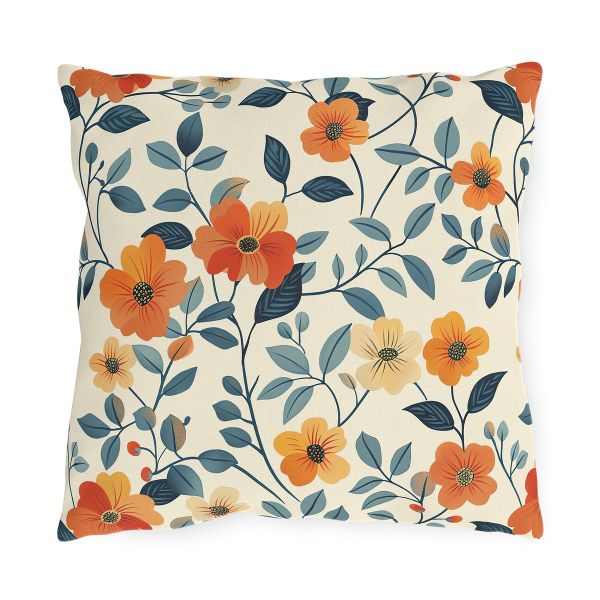 Amber Breeze Square Outdoor Pillow - Spun Polyester - Double-Sided Print - UV-Resistant - Water-Resistant - Available in 3 sizes.