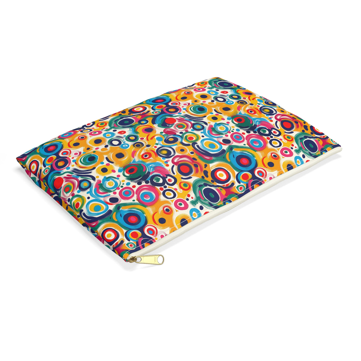 Pop Art Swirls Accessory Pouch - Swirl into Style with a Pop of Color! Available in 2 sizes.
