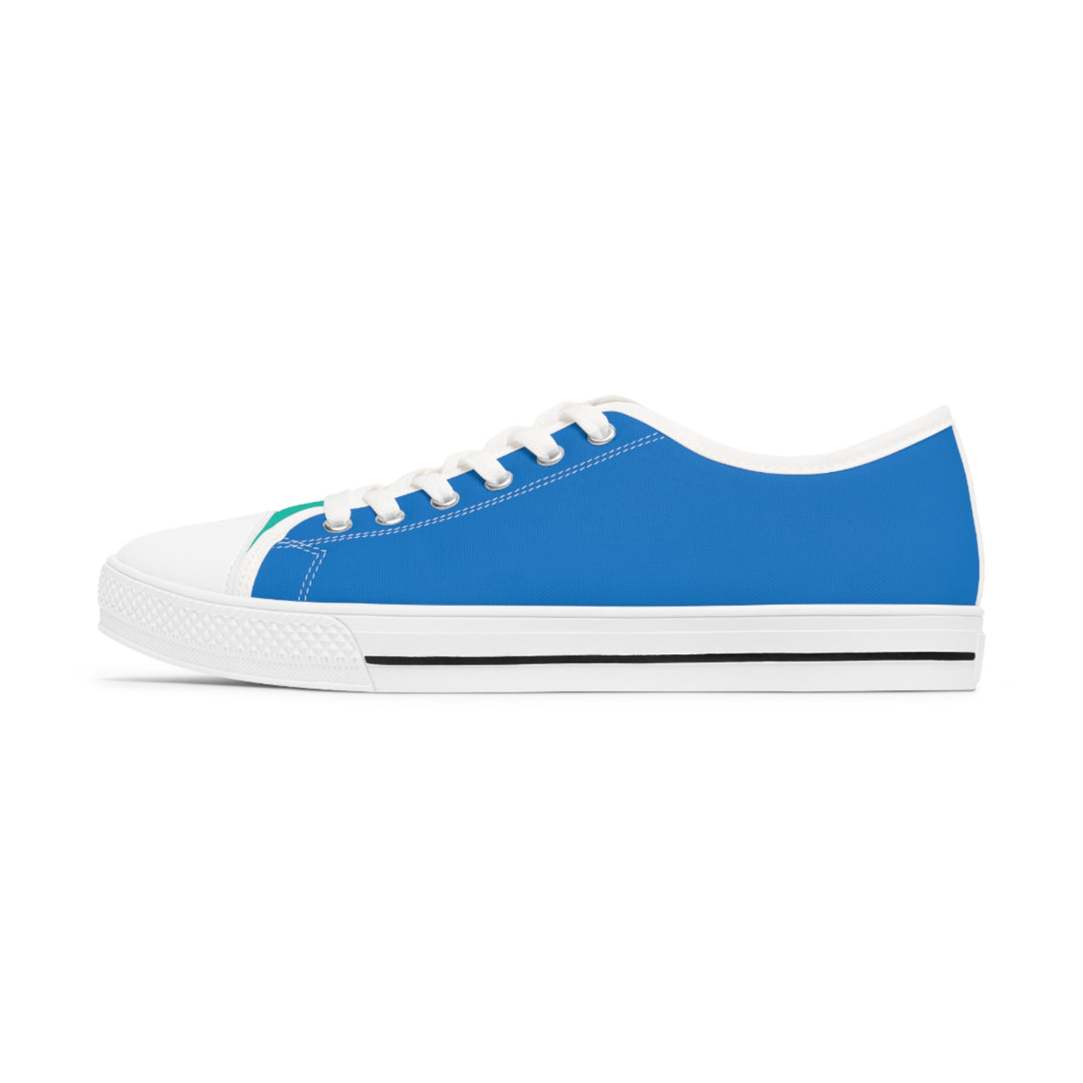 Paradise Blue Ladies' Two-Tone Low Top Sneakers - Ride the Wave – Where Ocean Calm Meets Turquoise Charm!