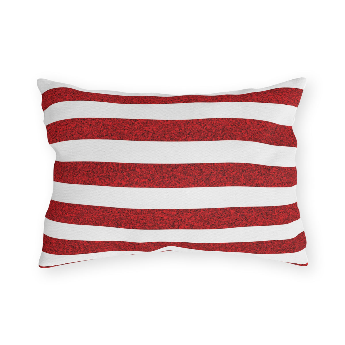 Sparkle Stripes Outdoor Lumbar Pillow - Spun Polyester - 20" x 14" - Double-Sided Print - Concealed Zipper