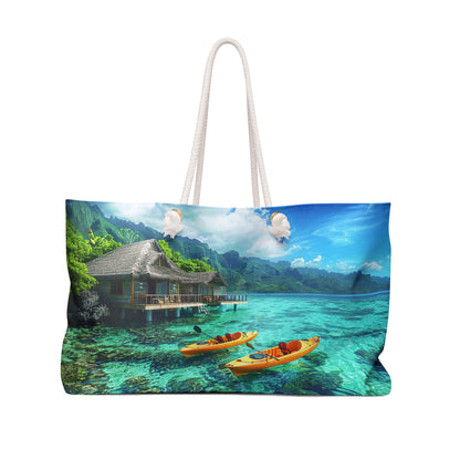 Tropical Serenity Weekender Bag - Escape to Paradise - Carry the Calm of Tropical Serenity with You!