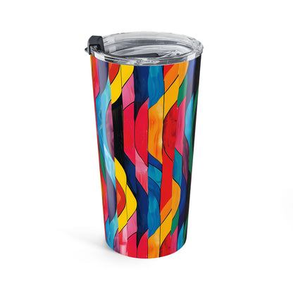 Retro Ripples Insulated Tumbler - 20 oz. Stainless Steel, Glossy Finish