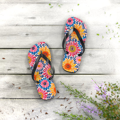 Sunsplash Petals Flip Flops. 5/8" Thick Comfortable Summer or Winter Gym/Sauna Footwear for Men and Women.