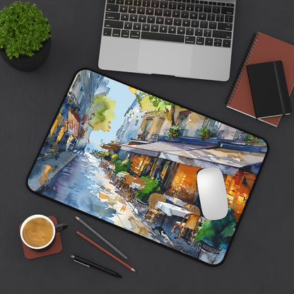 Parisian Bistro Bliss Desk Mat (Desk Pad) - Work in Paris – Where Elegance Meets Productivity! Available in 3 sizes.