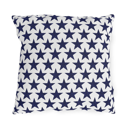 Starry Salute Square Outdoor Pillow - Spun Polyester - Double-Sided Print - Concealed Zipper - Available in 3 sizes.