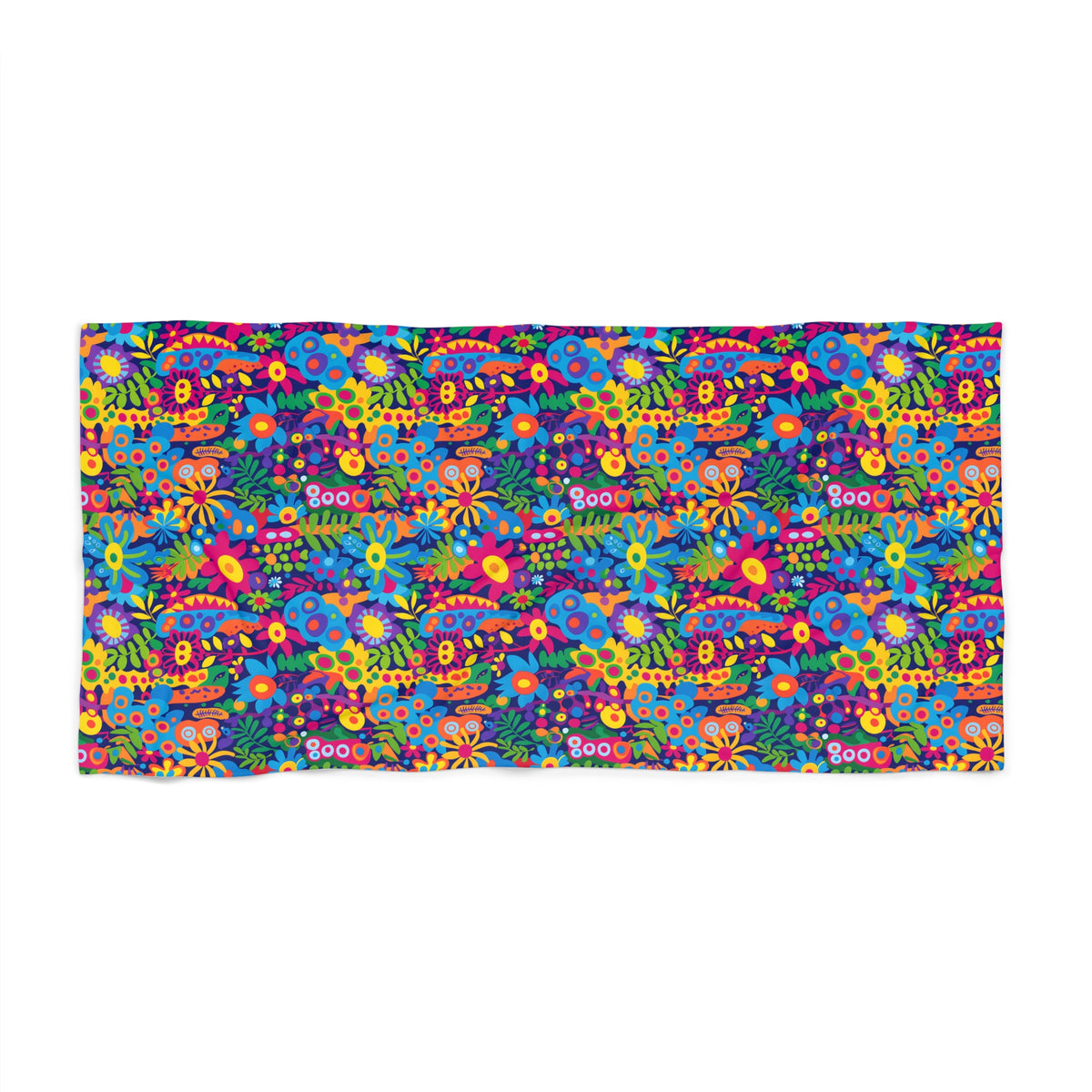 Groovy Garden Luxurious Beach Towel - Towel Off in a Wash of Groovy Bright Colors! Available in 2 sizes.