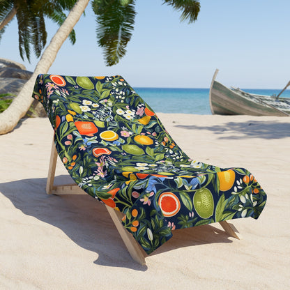 Magical Fruitiness Luxurious Beach Towel - Frolic in Fruity Fun! Available in 2 sizes.