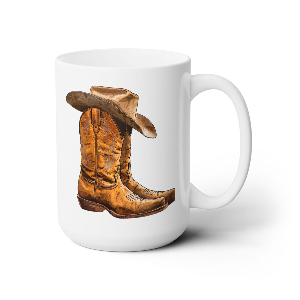 Legendary Lone Star Cowboy Ceramic Mug - 15 oz - Sip the Spirit of Texas with Every Swig! Yee Ya!