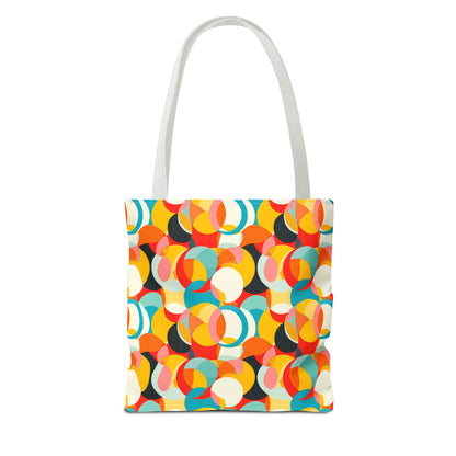 Mod Circle Medley Tote Bag - Circle Your World with Retro Flair! Available in 3 sizes.