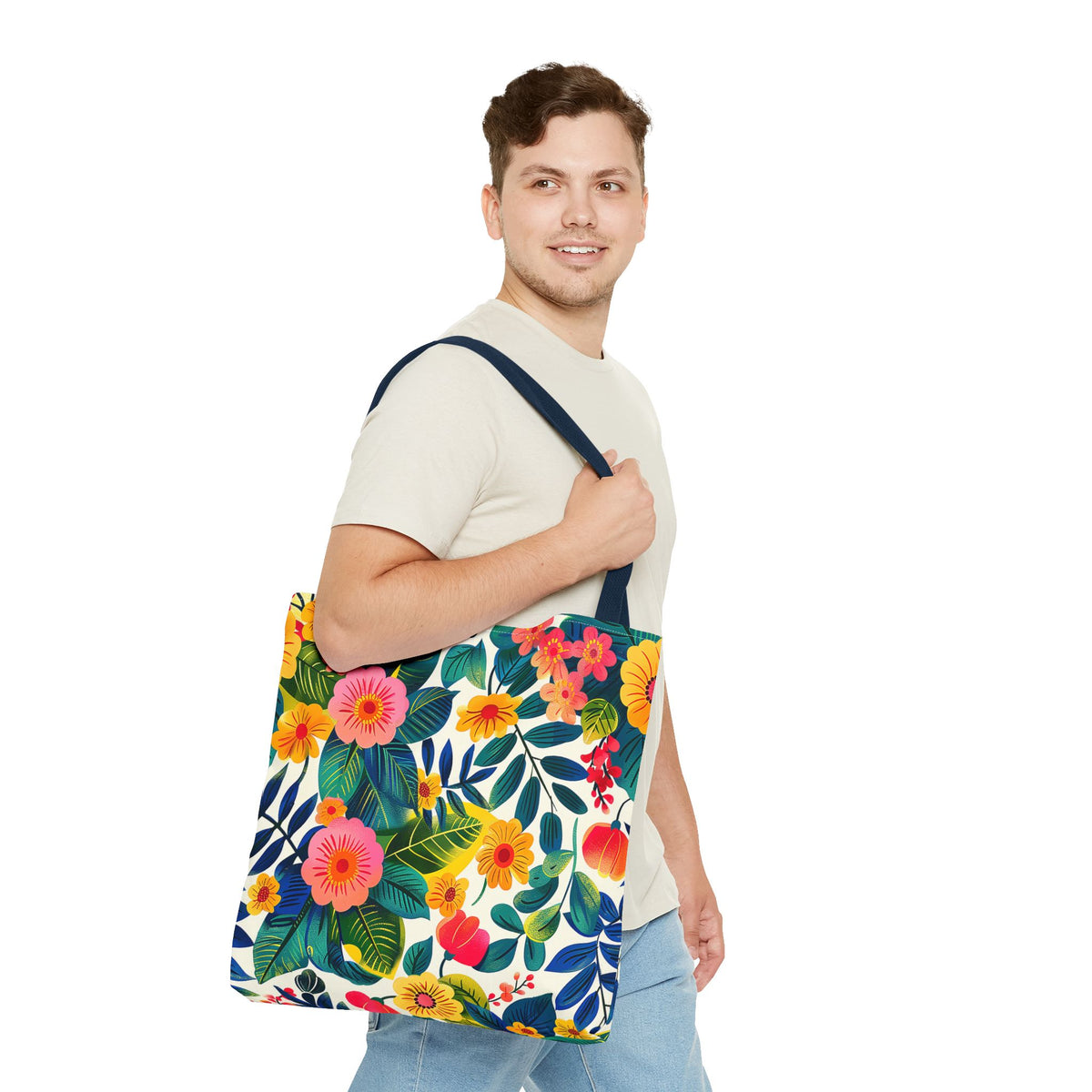 Blossom Bliss Tote Bag - Blossom with Joy on Every Adventure! Available in 3 sizes.