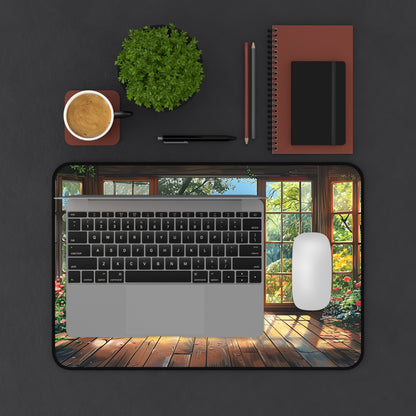 Spring Garden View Desk Mat (Desk Pad) - Bring the Tranquility of a Spring Garden to Your Workspace! Available in 3 sizes.