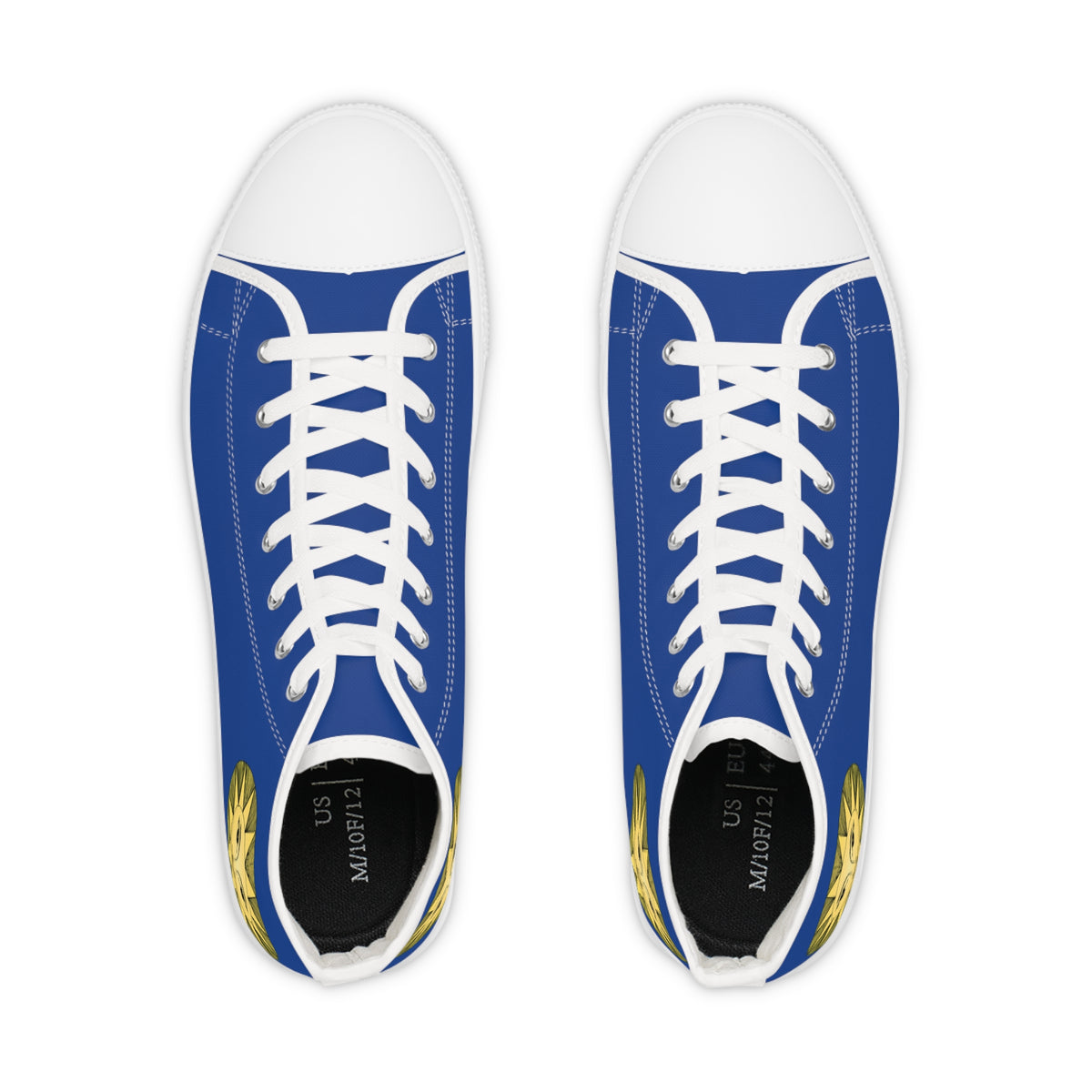 Vintage Sun Men's High Top Sneakers - Step Into the Past – Where Vintage Elegance Shines!
