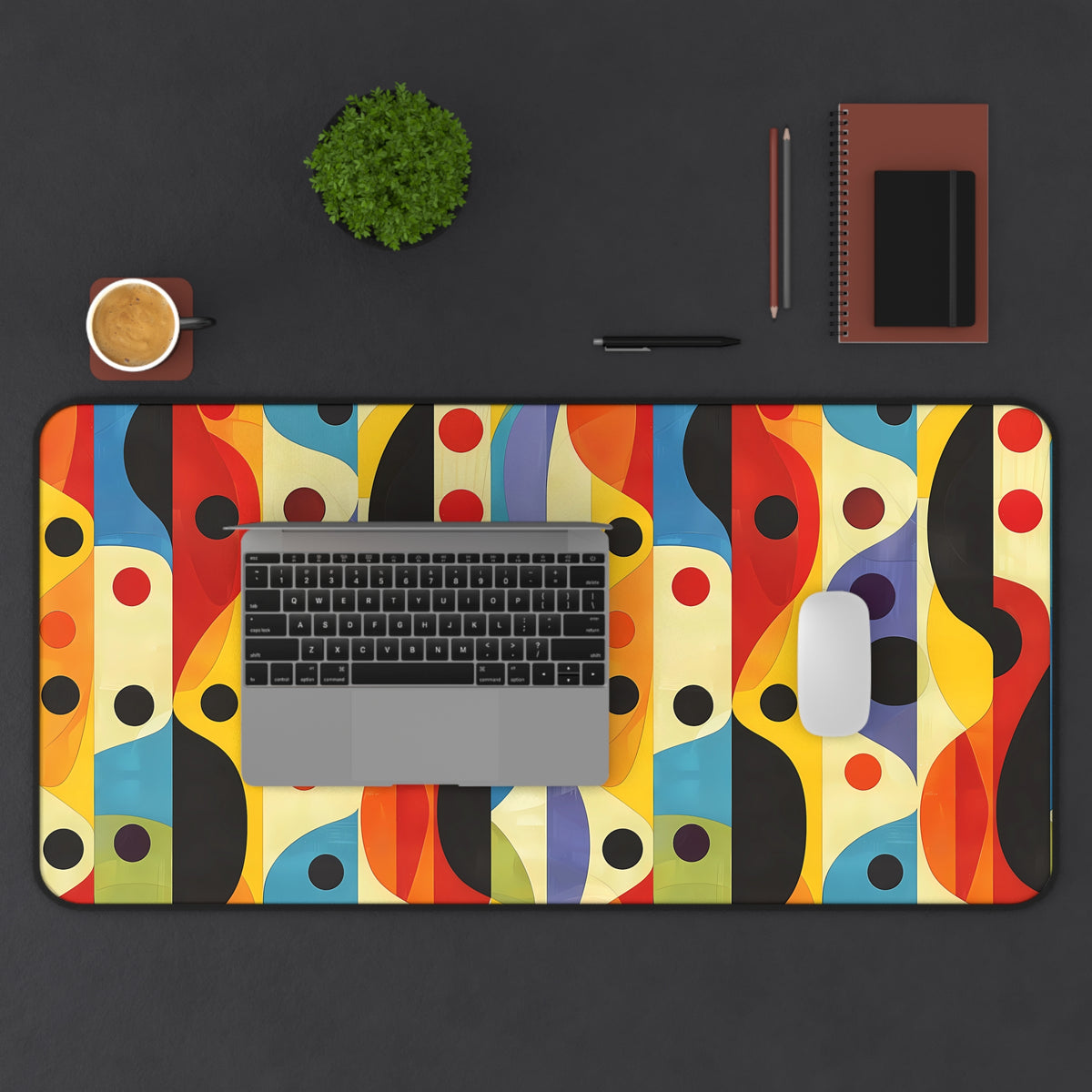 Linear Color Mesa Desk Mat (Desk Pad) - Make a Bold Statement with Every Task! Available in 3 sizes.