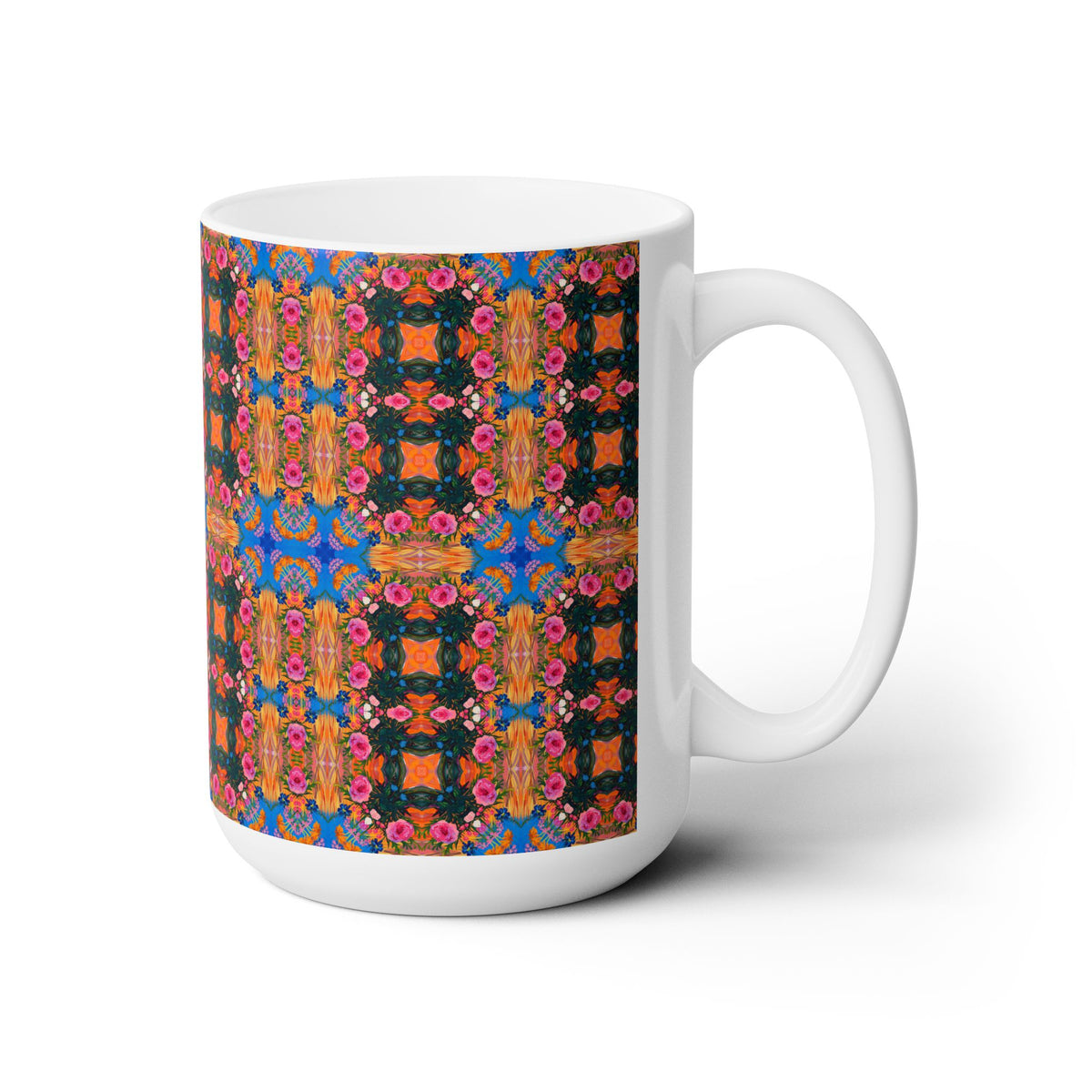 GeoGarden Ceramic Mug - 15 oz - Art on Every Side, Morning Approved.