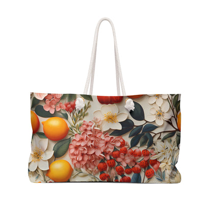 Citrus in Bloom Weekender Bag - Coastal, Trailer & Camping Getaways.