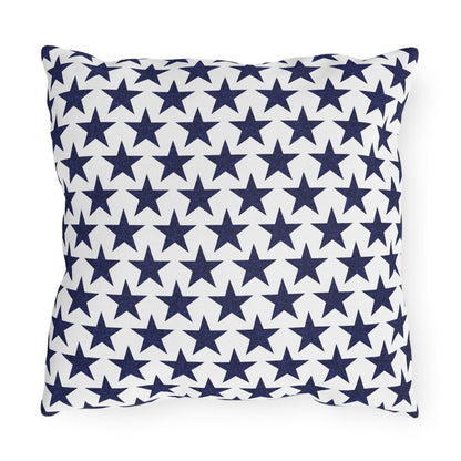 Starry Salute Square Outdoor Pillow - Spun Polyester - Double-Sided Print - Concealed Zipper - Available in 3 sizes.